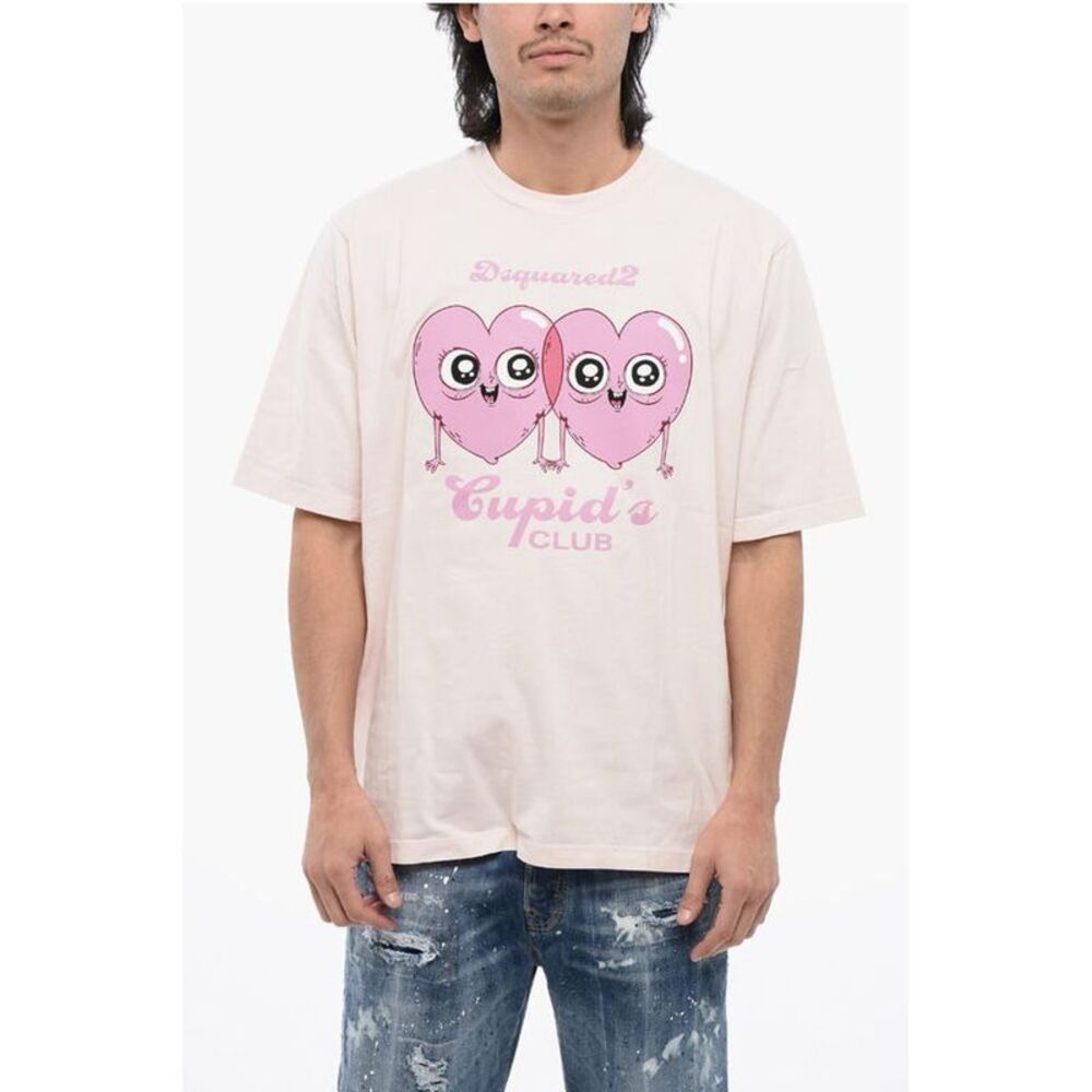 Dsquared² Crew Neck CUPID'S CLUB Cotton Men's T-Shirt